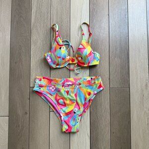 Kenny Flowers Vibrant Watercolors Bikini Set - Multicolor